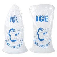 10lbs drawstring ice bag puncture resistant disposable recyclable freezer pouch 4 5kg 50pcs