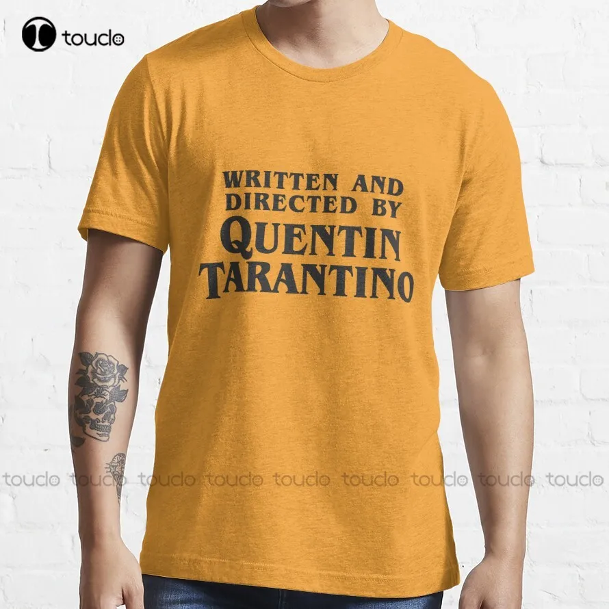 

Футболка, написанная и написанная Квентином Тарантино (темное), белые рубашки для мужчин, индивидуальный стиль, унисекс, цифровая печать