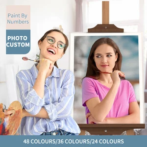 Рама RUOPOTY 243648 цветов, персонализированная краска по номерам, фото, пейзаж на заказ, животные, семейный цвет, ing по номерам, подарок сделай сам