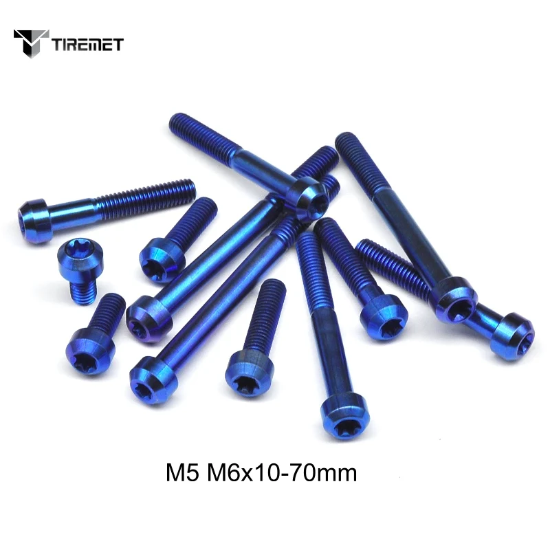 1 шт. титановые болты звездообразная головка винт синий M5 Стандартный Держатель