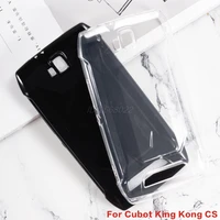 transparent phone case for cubot kingkong cs back cover ultra thin soft black tpu case with tempered glass for cubot kingkong cs