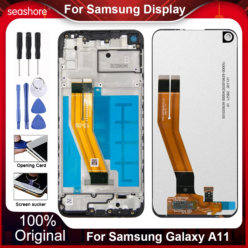 Pantalla t&aacute;ctil Original para Samsung Galaxy A11, piezas de repuesto de digitalizador LCD, A115F, A115M-0