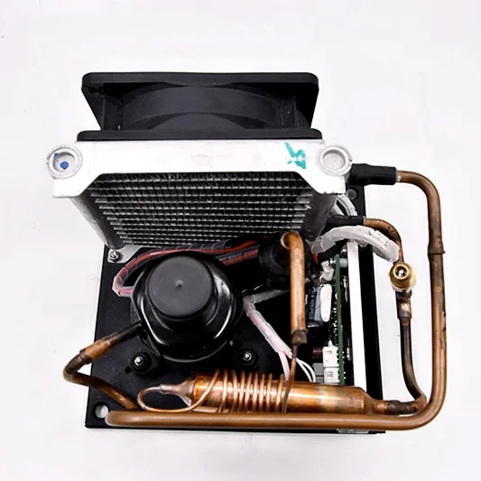 

refrigeration parts dc12v 24v 48v 300w tiny condensing unit for mini water chiller