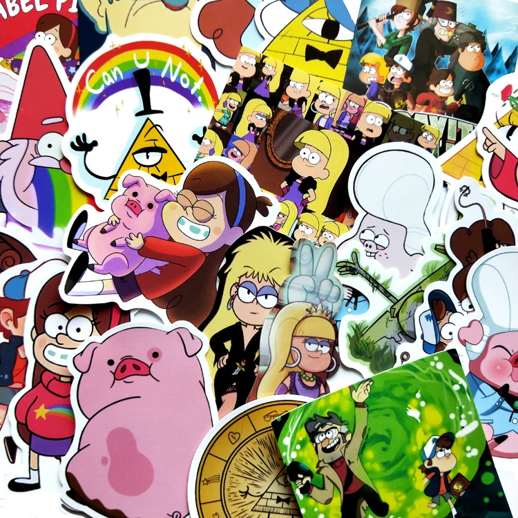 26 шт. ПВХ забавные аниме гравитационные падения водонепроницаемый автомобильный