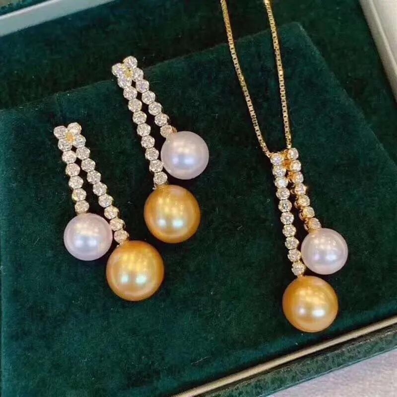 Женский ювелирный комплект из серебра 925 пробы 8 10 мм|Ювелирные наборы| |