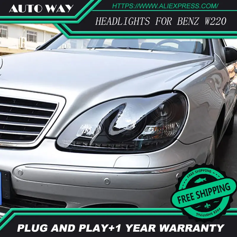 Автомобильный Стайлинг чехол для передней фары Mercedes Benz W220 S280 S320 S500 S600