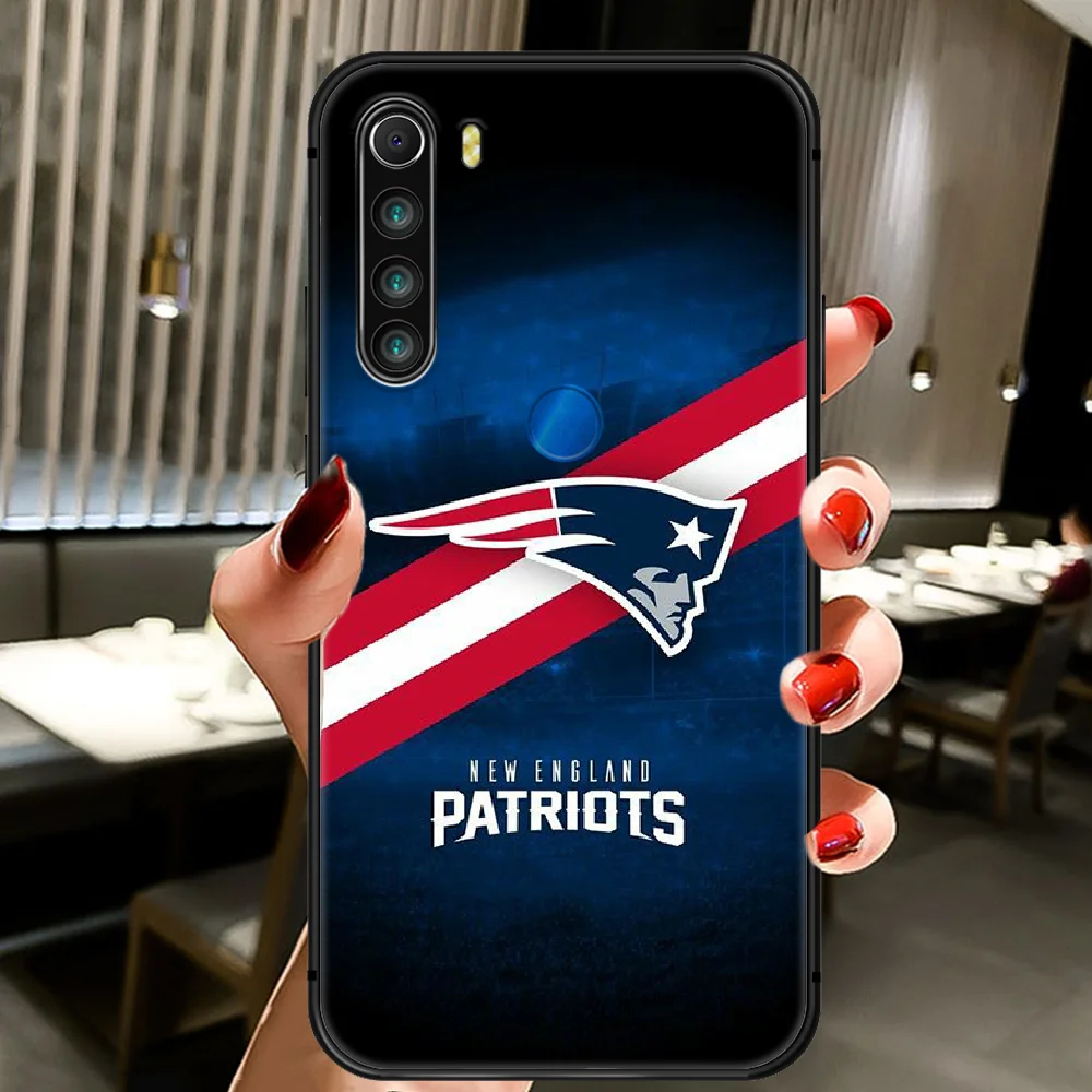 

New football England Patriots Phone Case Cover Hull For XIAOMI Redmi 7a 8a S2 K20 NOTE 5 5a 6 7 8 8t 9 9s Pro Max black Bumper