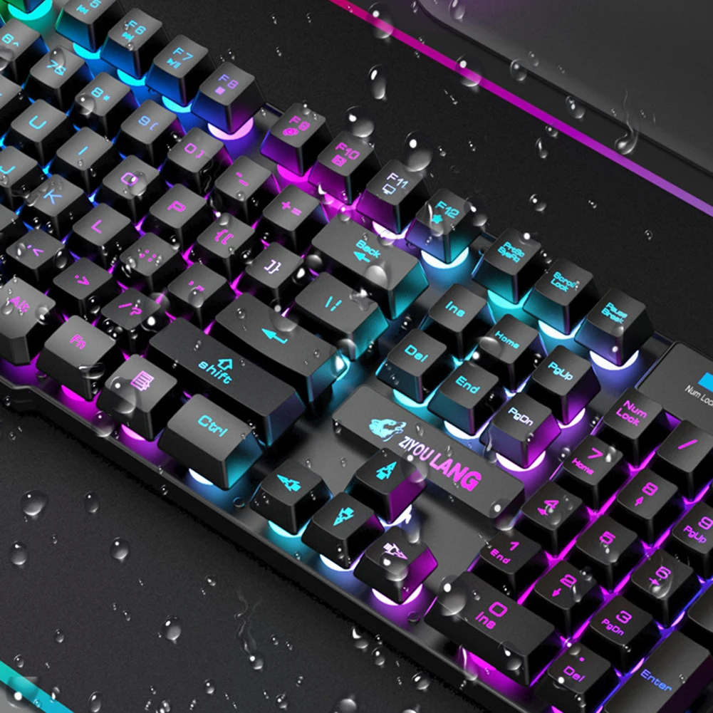

T3 Wireless Rechargeable Colorful Light Gaming Keyboard Mouse Set for Laptops