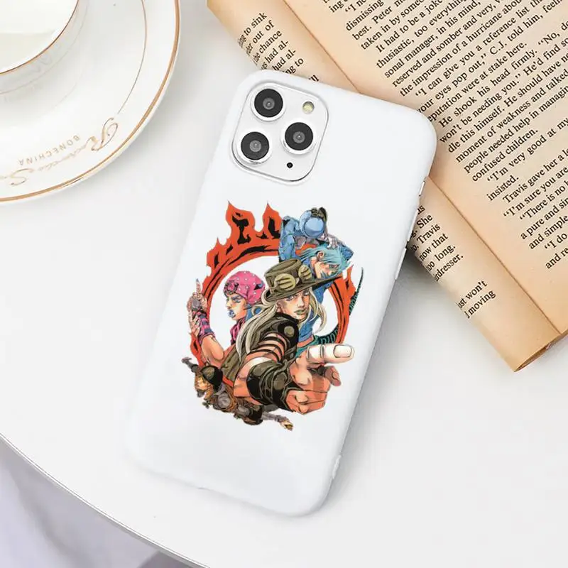 

JOJO BIZARRE ADVENTURE HEAVEN Anime Phone Case Candy Color for iPhone 6 6S 7 8 11 12 XS X SE 2020 XR mini pro Plus MAX funda