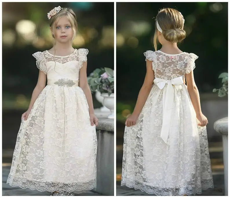 Эластичная Цветочная кружевная ткань для детского платья материал свадебной