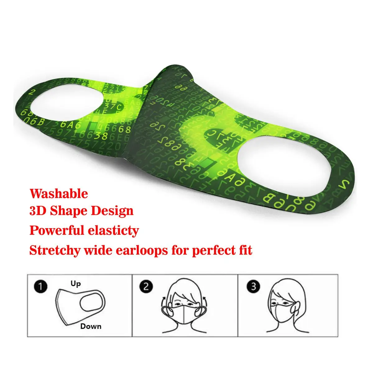 

Bitcoin Computer Internet Money Coins Cotton Masks Festive Party Respirator Keep Warm Camouflage Anti Dust Mouth Muffle