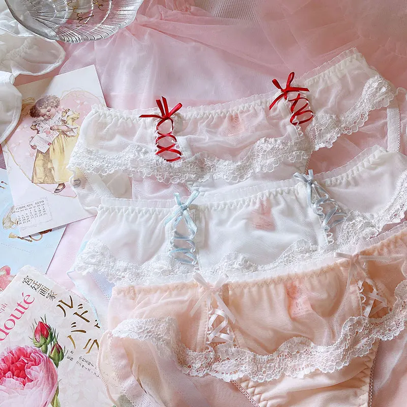 Японские белые розовые трусики кролики нижнее белье Для женщин стринги милое в