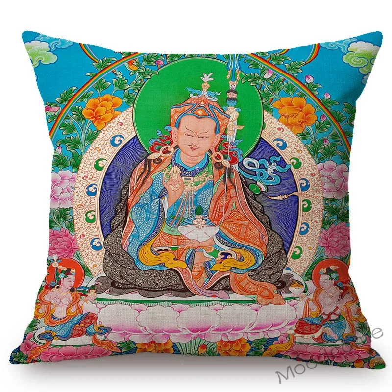 Красочный синий буддизм искусство Бодхисаттва Богатство Бог сакамуни танка