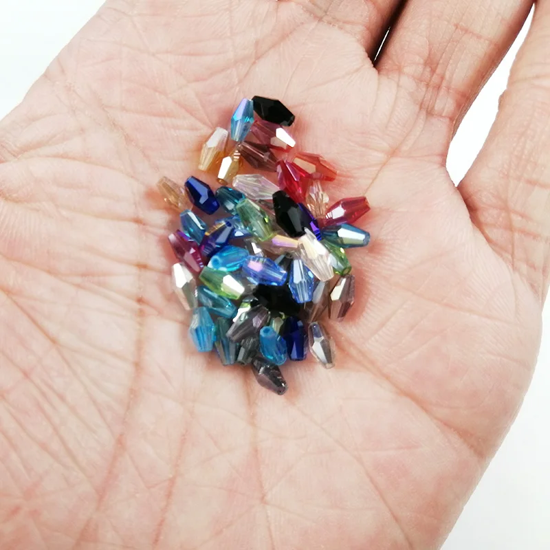 Длинные двухконусные граненые Австрийские хрустальные бусины YHBZRET 100 шт. 3х6 мм