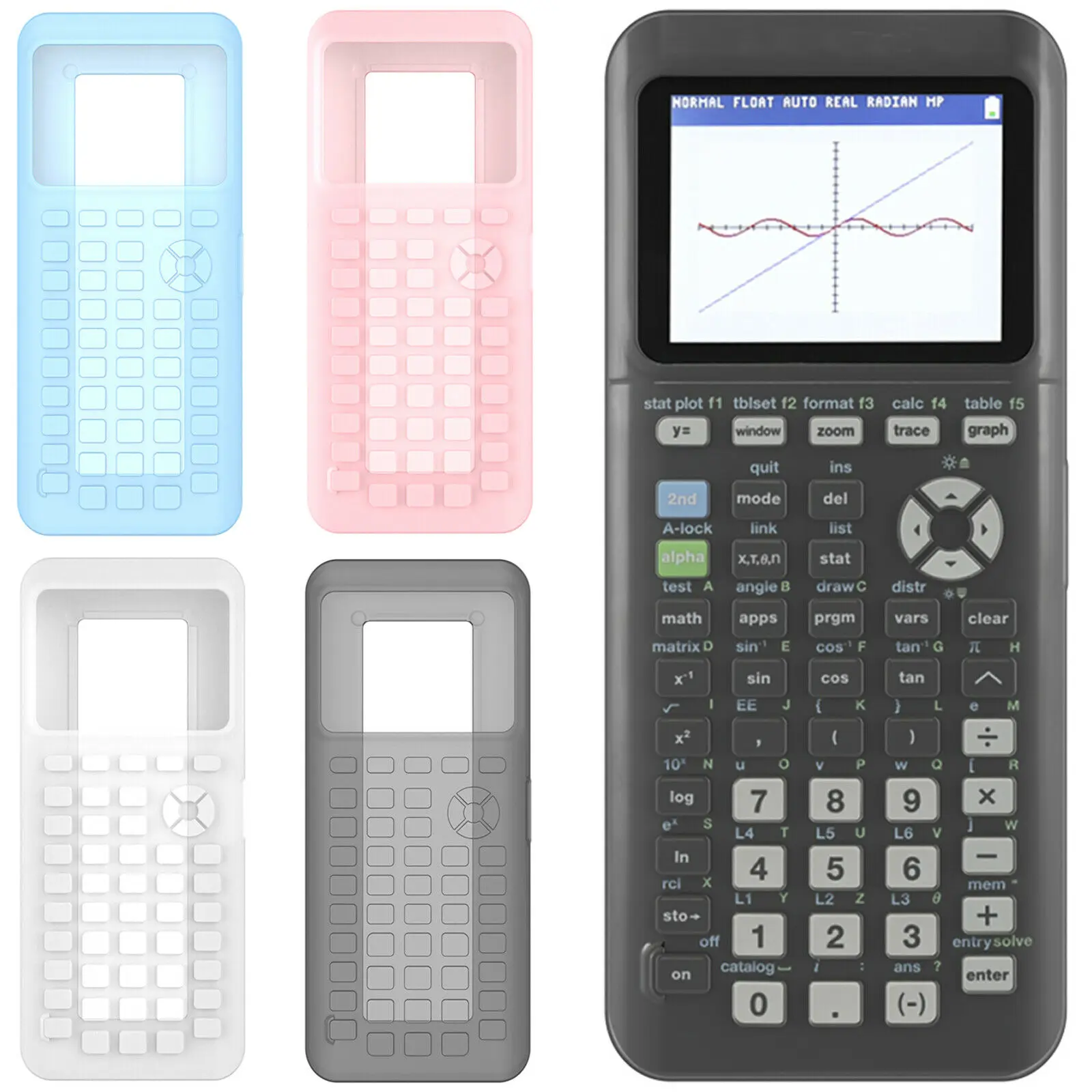 Прозрачный мягкий силиконовый чехол для калькулятора запасные части Texas Instruments