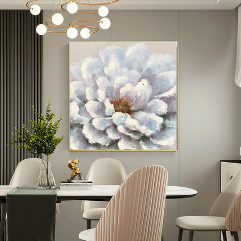 

100% Hand Painted Abstract Flower Art Oil Painting On Canvas Wall Art Frameless Picture Decoration For Live Room Home Decor Gift