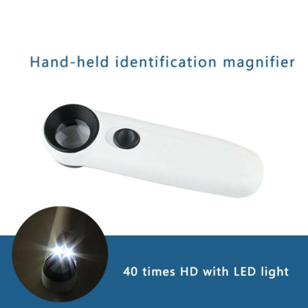 

120*30*34mm Magnifying Glass 40X Diameter 2.5cm Glass Lens Magnification