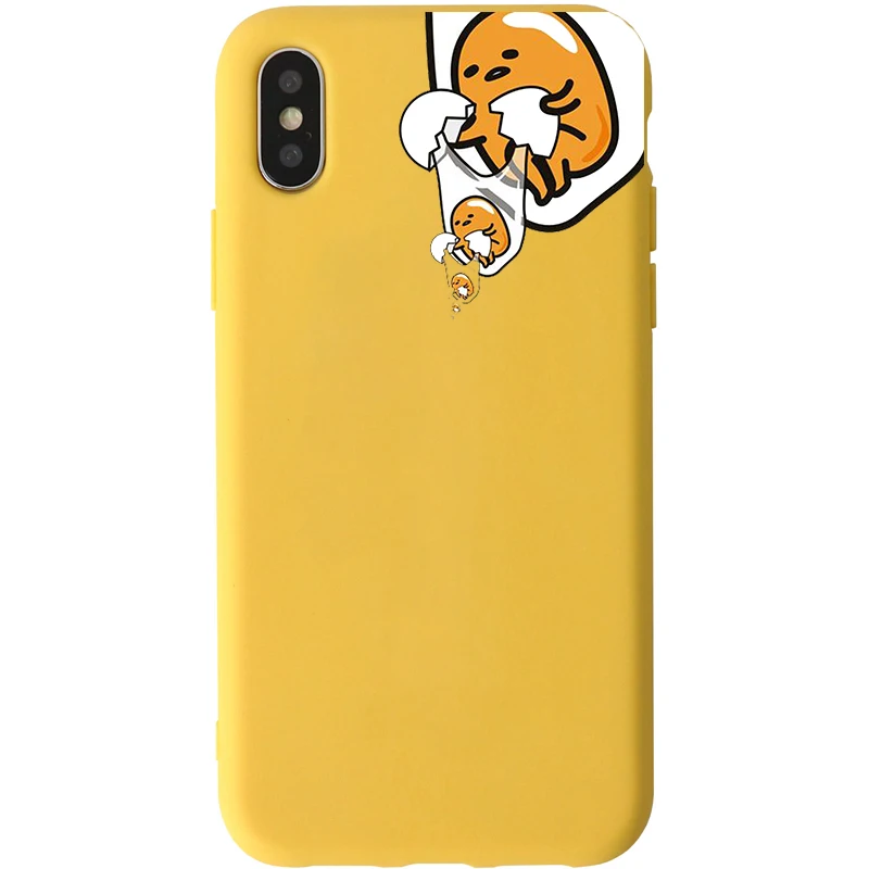 Style 8 JAMULAR Cute Gudetama Lazy Egg Phone Case For iPhone 7 11 Pro XS MAX X XR 8 6 6s Plus Novelty Yellow Soft Silicone Back Cover - Цвет: Style 8