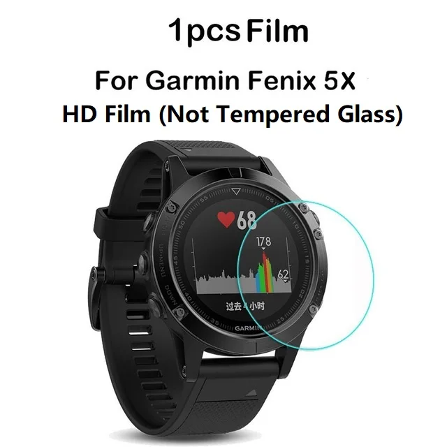 Силиконовый ремешок для часов с быстроразъемным ремешком 26 мм для Garmin Fenix 3 3HR 5X 5X plus D2 6X 6X Pro Watch Easyfit Watch Wrist Band - Цвет: 1PCS film