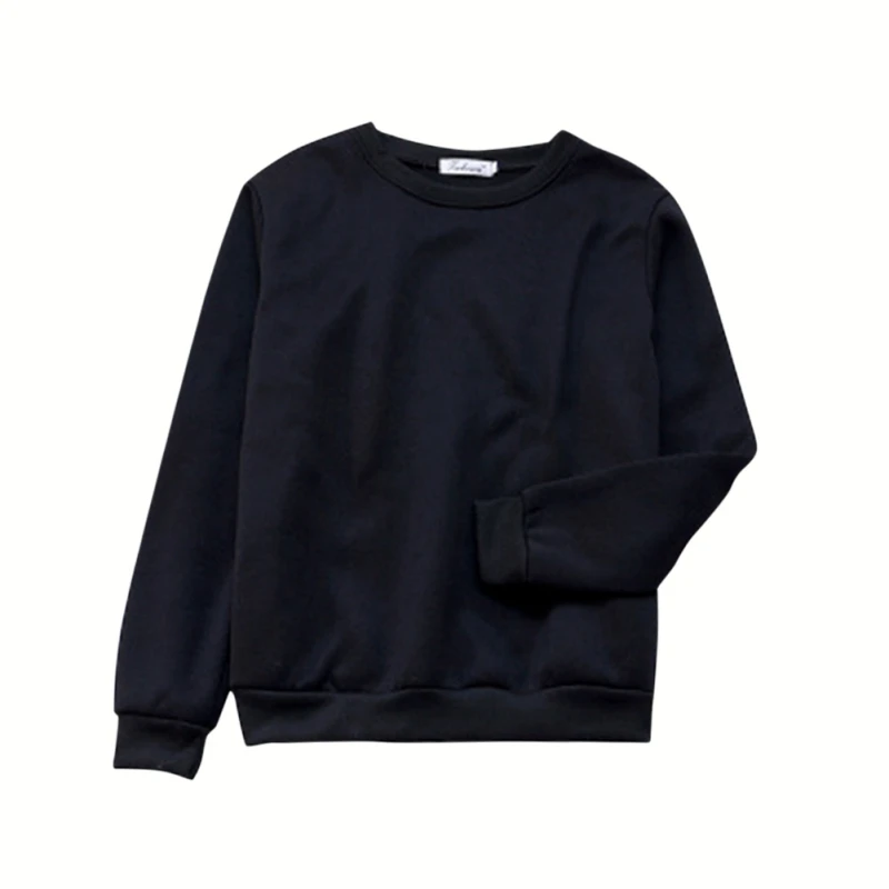 

Autumn and winter thick Top round neck women's solid color hoodies sweatshirt hoodie sudadera mujer kpop