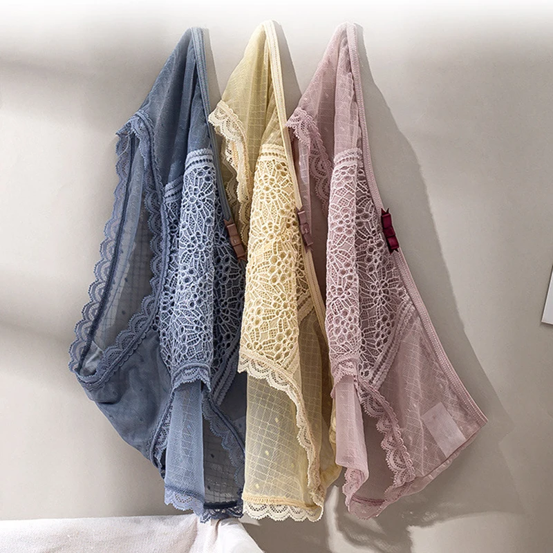 Трусики женские кружевные с заниженной талией и бантом | Женская одежда