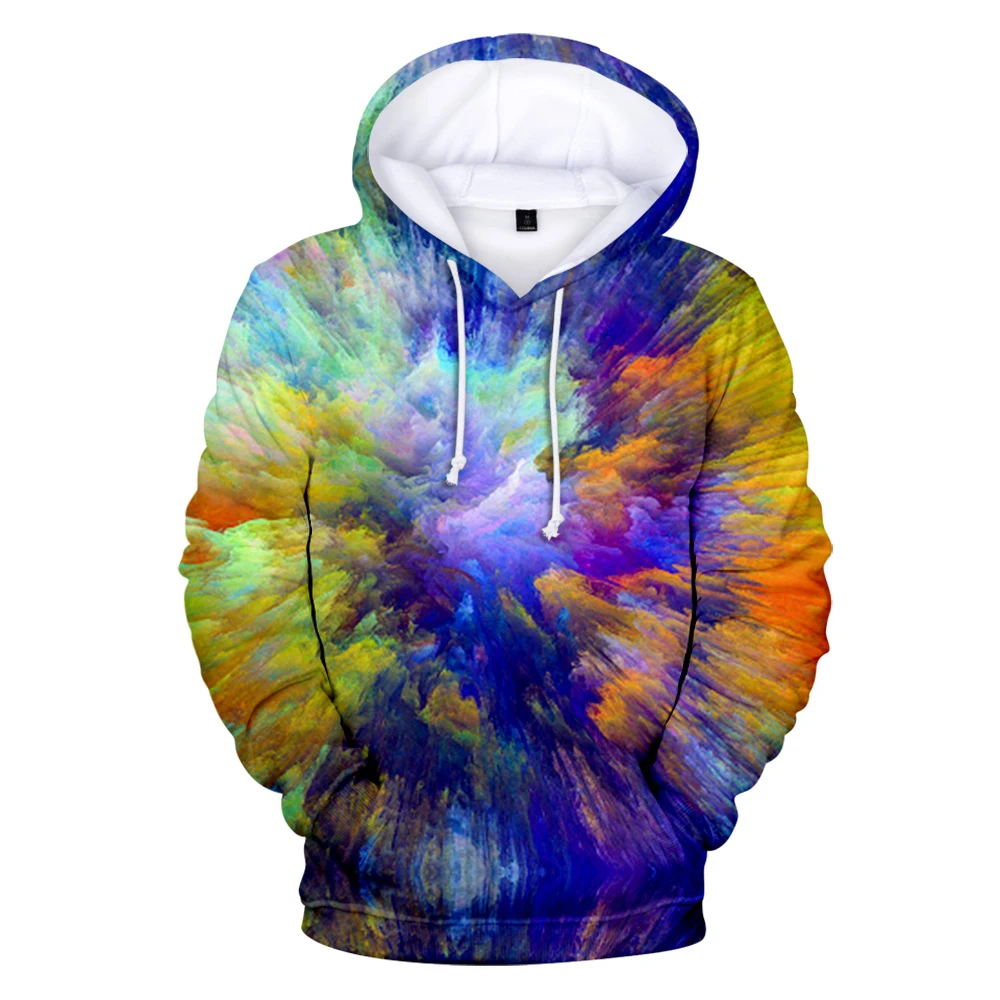 

Толстовка Мужская/женская с 3D принтом, свитшот с рисунком радуги и облаков, уличный пуловер в стиле хип-хоп для фотосъемки, одежда на заказ