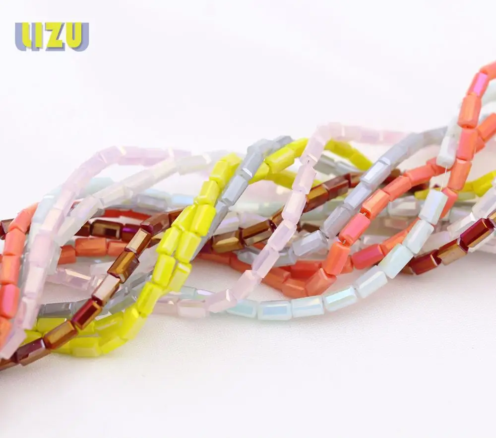 2*4 мм 100 шт. кубические цветные бусины из хрустального стекла аксессуары сделай