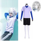 Костюм для косплея из японского аниме Hunter x Hunter Killua Zoldyck, костюм для косплея на заказ, костюм для косплея Killua Zoldyck, парик