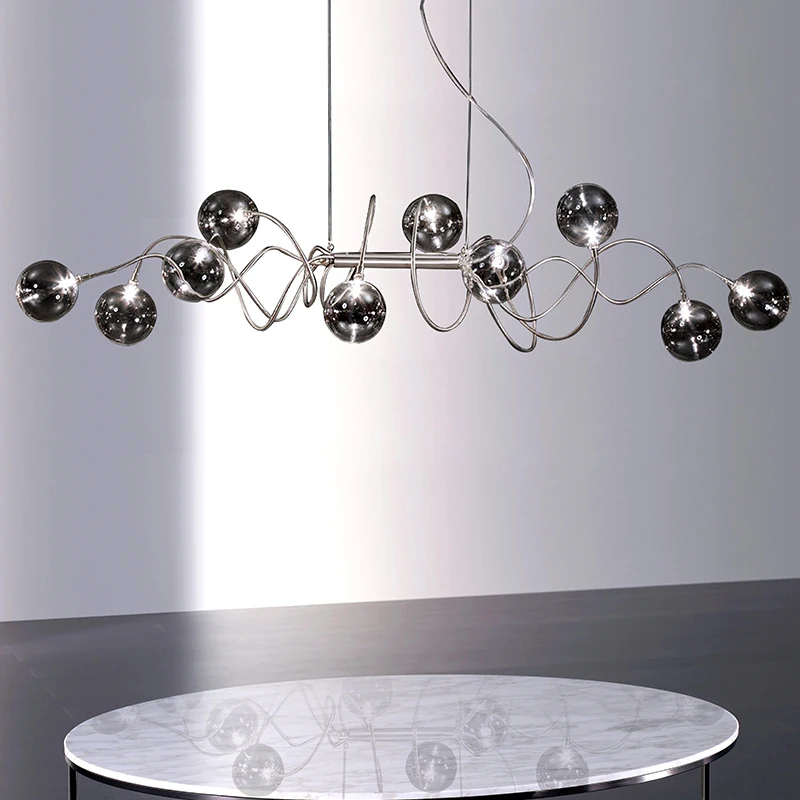 

LED Nordic lighting magic bean chandelier modern minimalist style bedroom creative dining room atmospheric chandelier lighting