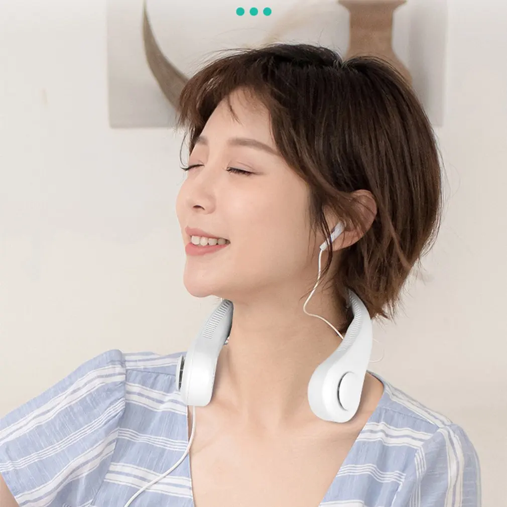 Пористый подвесной вентилятор для шеи спортивный ленивый портативный мини без