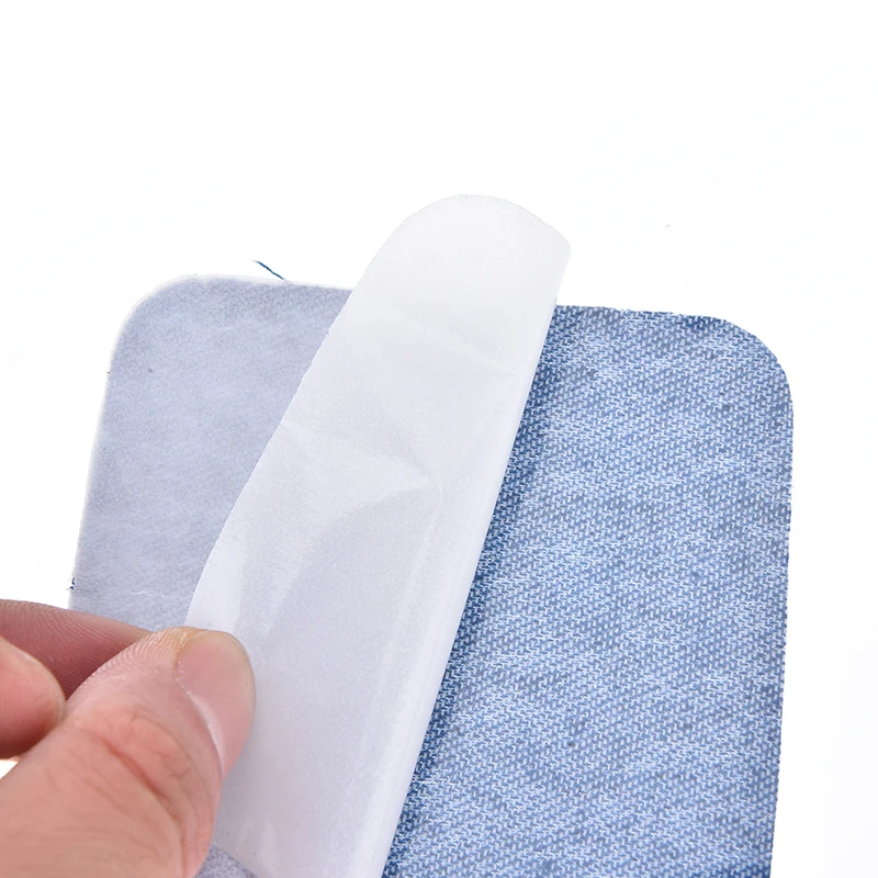 

2pcs Simple Style Elbow Knee Repair Iron-on Jeans Patches Clothes Decorative Sewing Patches Stickers Accessories