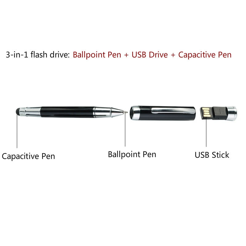 Оригинальная шариковая ручка с сенсорным экраном USB флеш-накопитель 2 0 карта