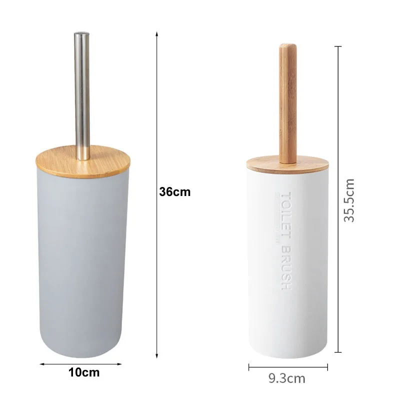 goalone bamboo toliet brush set freestanding plastic toliet bowl brush for bathroom long handle toliet cleaner brush with holder free global shipping