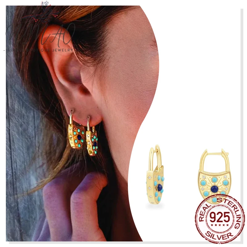 

Серьги из серебра 925 пробы с цирконом, Золотые серьги глазной Замок дьявола, роскошные модные серьги в стиле ins, темпераментный дизайн, чувст...