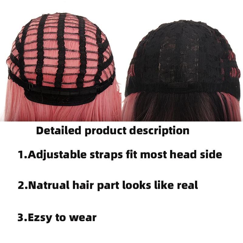 

Long gradient color natural hair wig synthetic wig women's wavy daily anti-callus cosplay wig