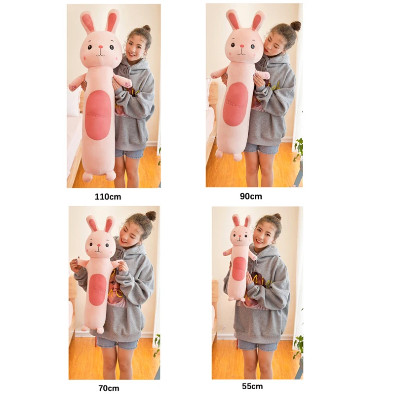 Подушка для беременных мягкая плюшевая в виде льва/лягушки/обезьяны/кролика 110 см