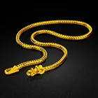 5 мм винтажное ожерелье с золотым Драконом-персонализированное простое мужское золотое ожерелье-цепь Шопена 50-60 см роскошное ювелирное изделие в подарок