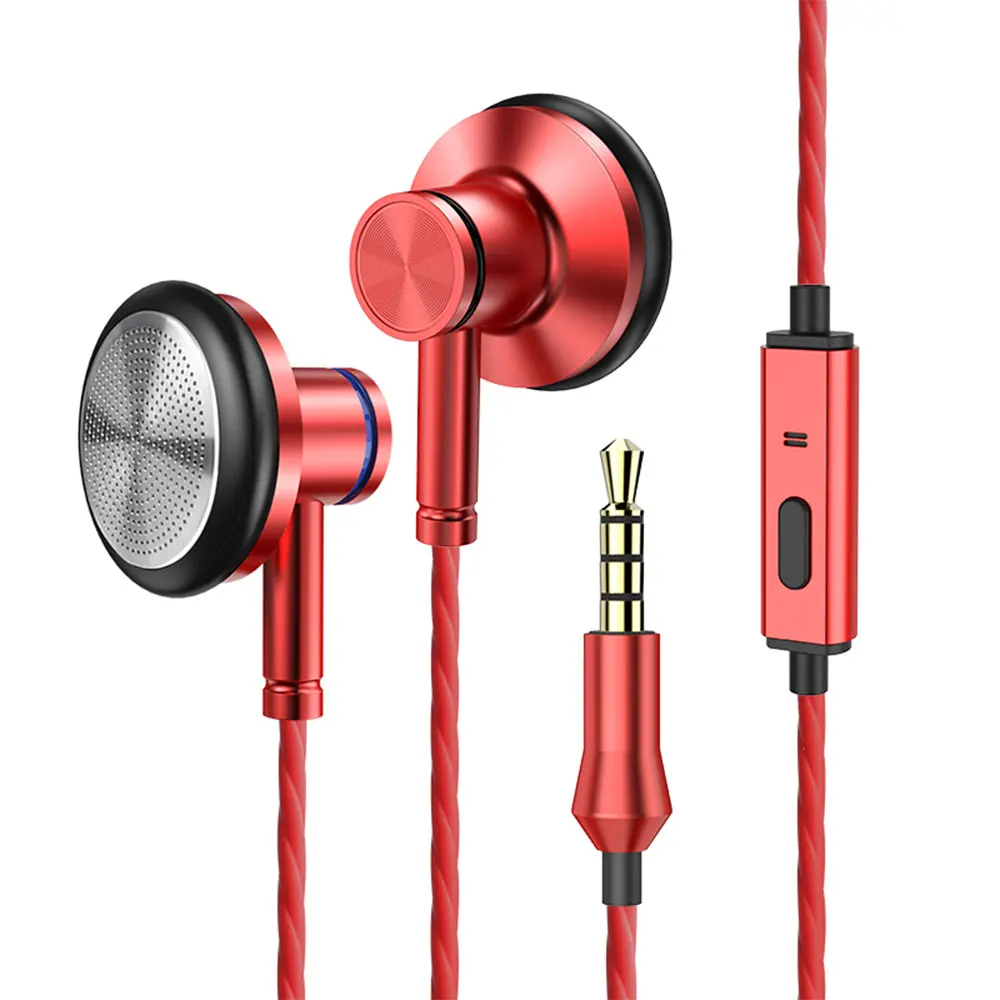 KISSCASE 3 5 мм Проводные HiFi Плоские наушники вкладыши тяжелый бас компьютерные