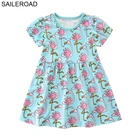 SAILEROAD платье с принтом фламинго, летнее хлопковое платье принцессы для девочек, детская туника с принтом