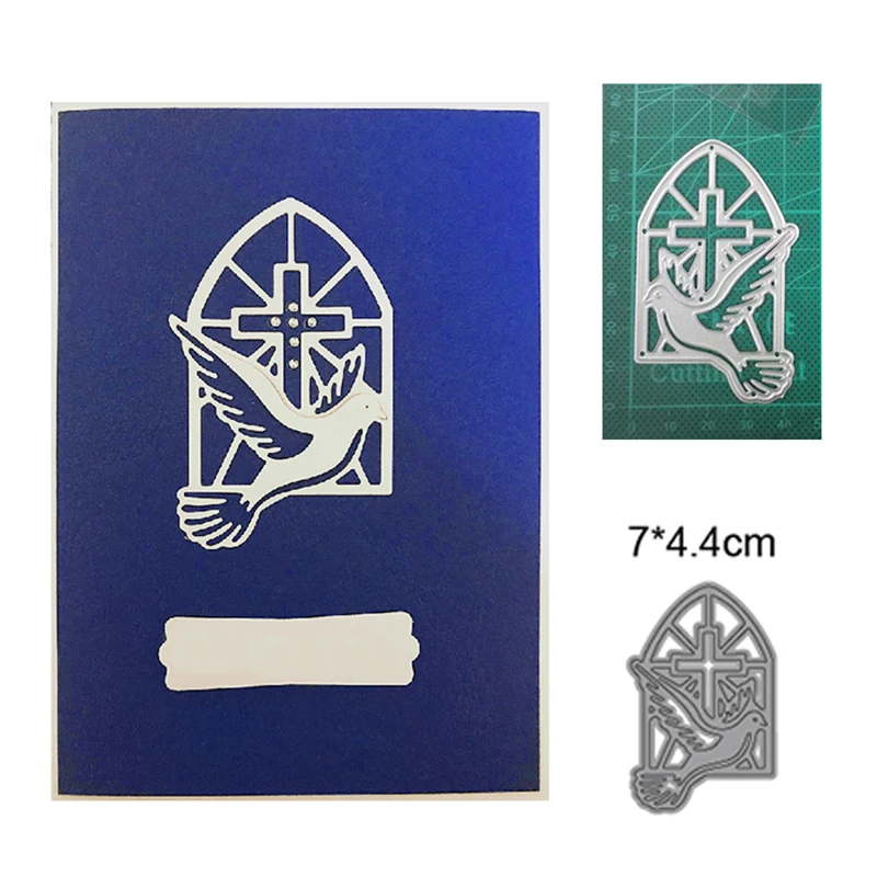 

Dove of peace by the window 2021 New Festival Metal Cutting Mold Stamp Scrapbook Template DIY Paper Photo Album Card Decoration