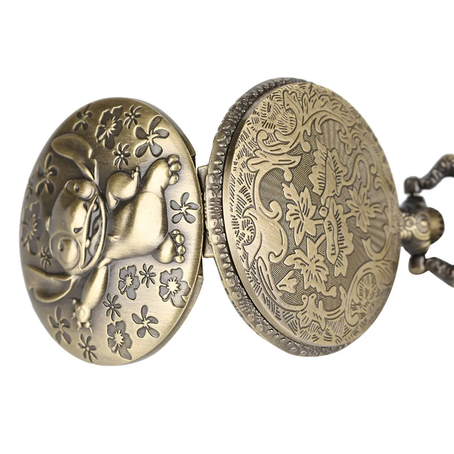 

Brozne Cute Pocket Watch for Children Pendant Necklace Chain Quartz Pocket Clock Gifts for Boys Girls