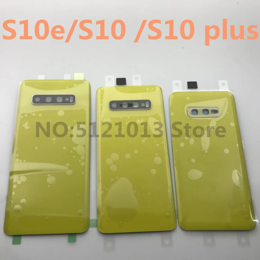Оригинальная Замена samsung Galaxy S10e G973 S10 G970 S10 plus задняя крышка батарейного отсека+ стеклянная рамка для камеры+ Инструменты