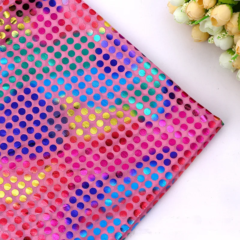 Width150 Яркая блестящая сетчатая ткань для свадебной вечеринки сценического