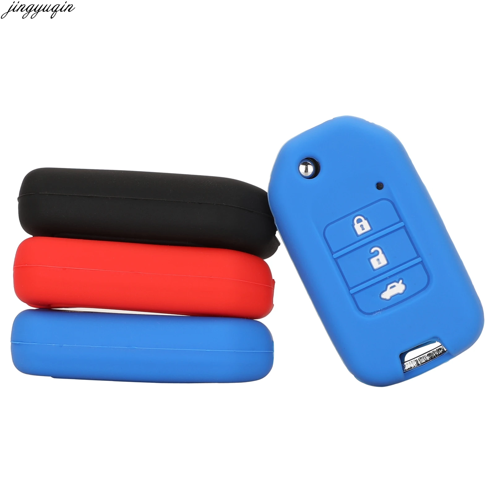 Дистанционный 3B Силиконовый Складной автомобильный брелок чехол для Honda Civic CR V HR