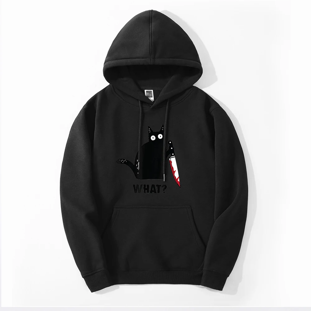 

2021 Fashion Cool Men Hip Hop Balck Cats Cute Cat Funny Kawaii Cats Hoodies Casual Sweatshirts Streetwear Loose Fitness Hoodie