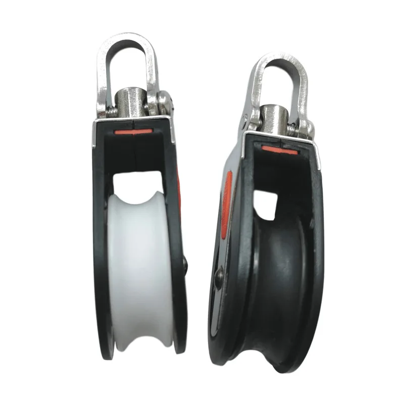 

Yacht pulley stainless steel fishing boat nylon pulley rope pulley outdoor climbing pulley
