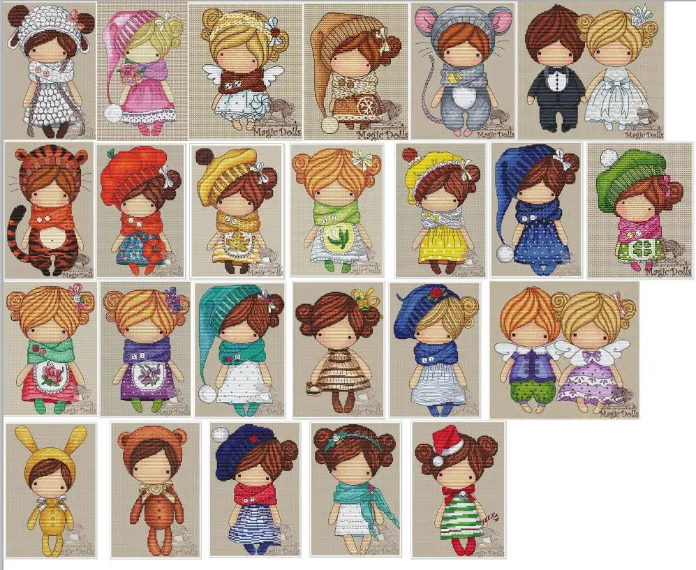 Венок крест с ангелами пакет стежка Волшебная кукла DMC белье aida 14ct 18ct льняная