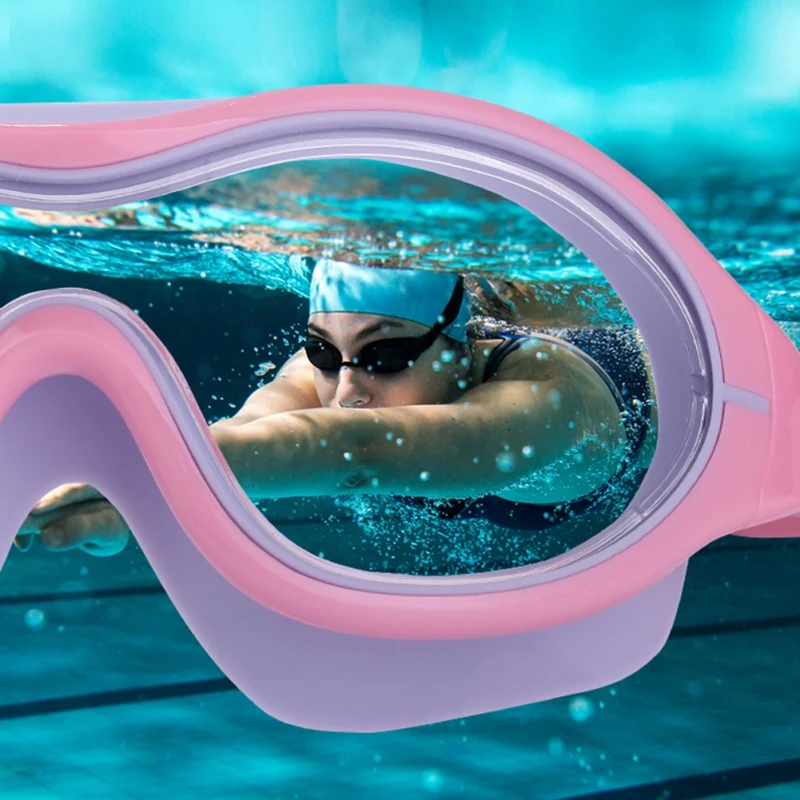 

Adult Big Frame Swimming Goggles Eyewear Anti-fog Waterproof Competition Swimming Glass Professional