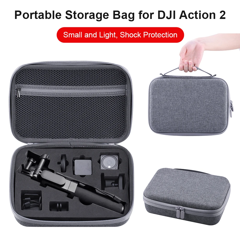 

Портативная сумка для хранения для DJI ACTION 2, легкий уличный органайзер для камеры, противоударный держатель, чехол, аксессуары
