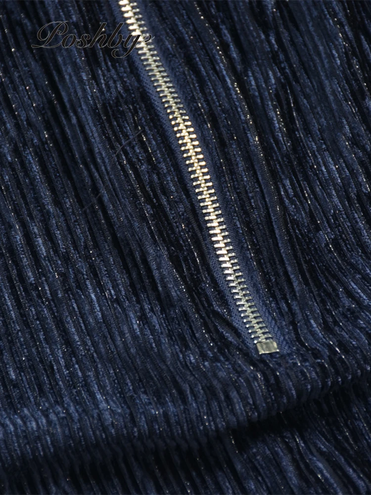 

Poshby Jumpsuit Women Long Sleeve Zipper High Neck Skinny Strench Spring Flocking Zipper Bodysuit Overalls Female Overalls